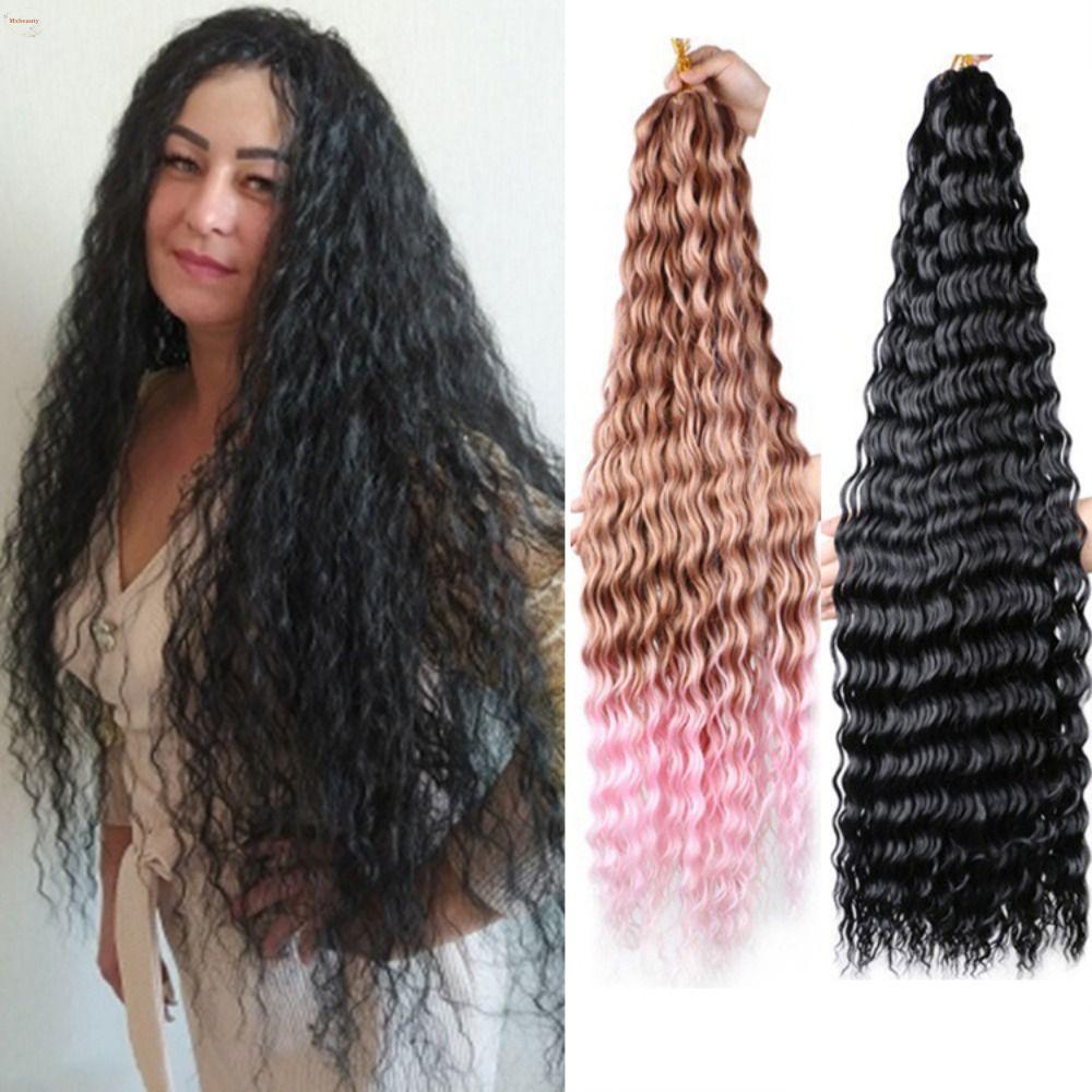 MXBEAUTY Cabelo De Crochê Sintético , Freetress Ombre Deep Twist , Longo