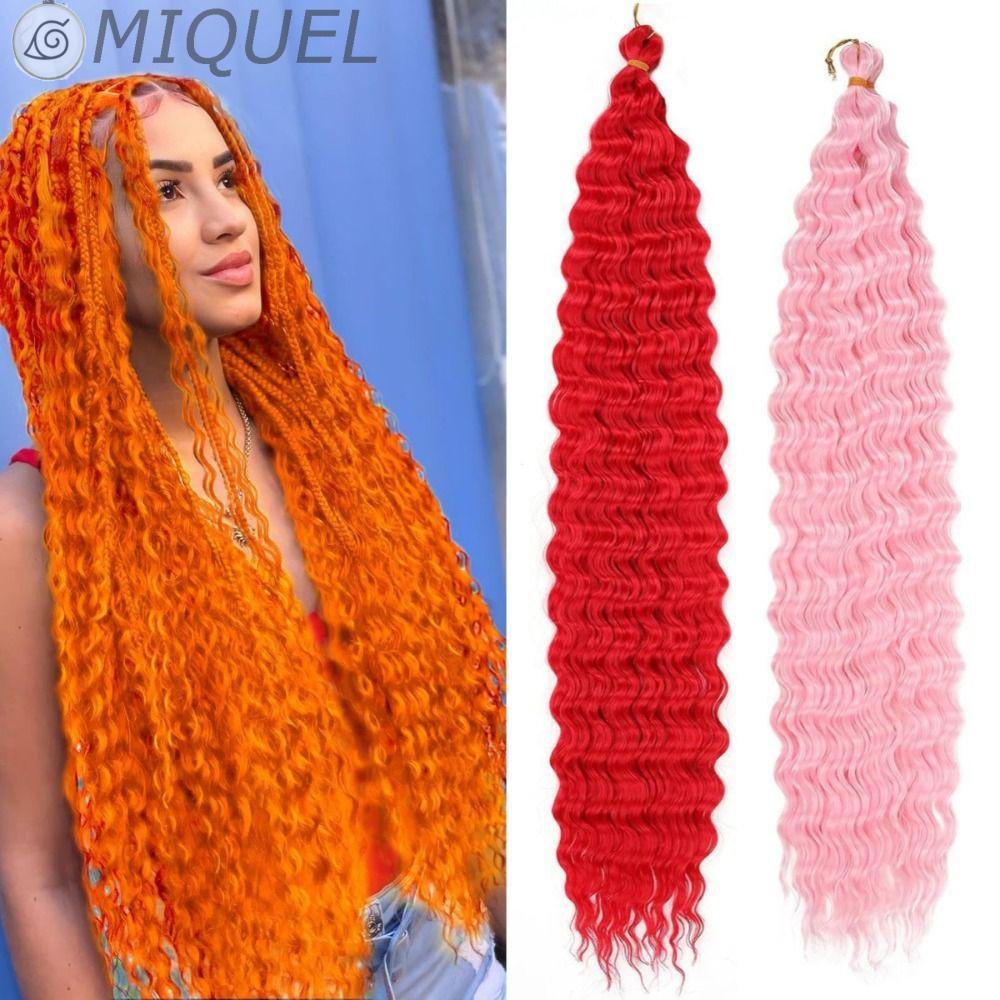 MIQUEL Deep Twist Crochet Hair , Water Wave Ombre Cabelo De Crochê Sintético , Encaracolado