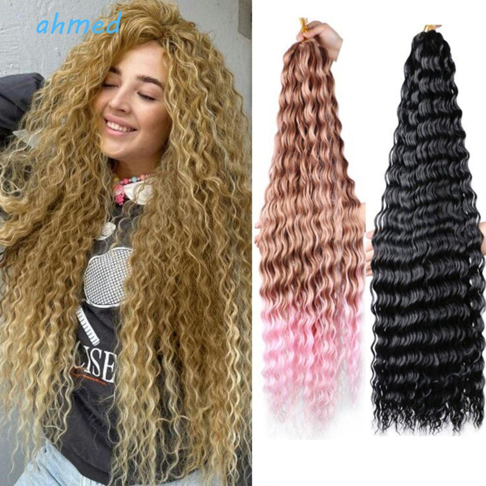 Cabelo De Crochê AHMED Deep Twist , Sintético Freetress Afro Curls , Natural