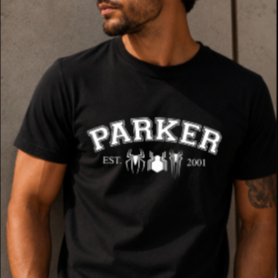 Camiseta Spider-Man Parker Estampada Masculina Marvel Herói Aranha Streetwear