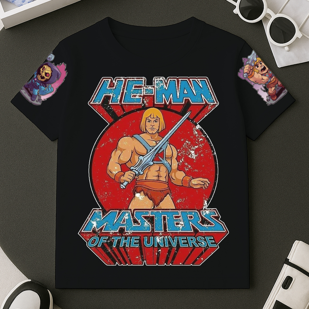 Camiseta Estampada He-Man T-shirt Blusa 100% Algodão Premium Masculino Do Tamanho 2 ao GG
