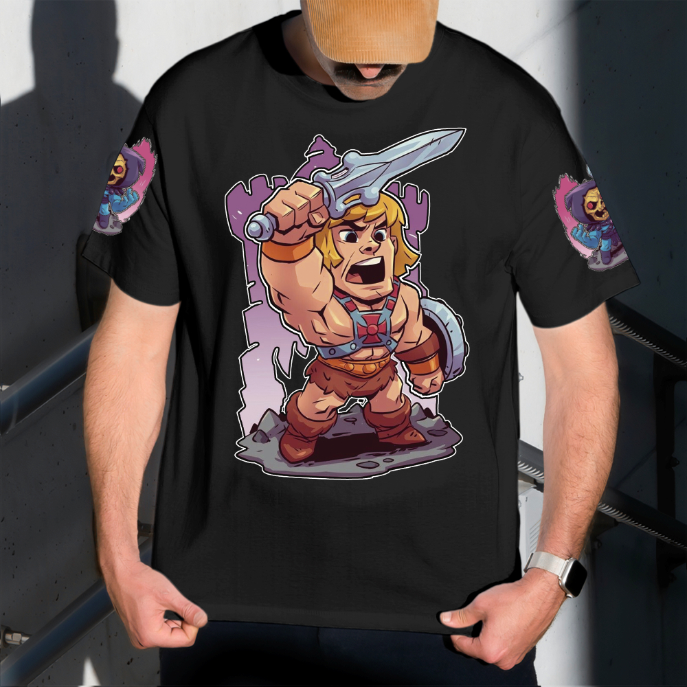 Camiseta Masculina Estampa He-Man Espada 100% Algodão T-shirt Camisa Blusa Do Tamanho P ao GG