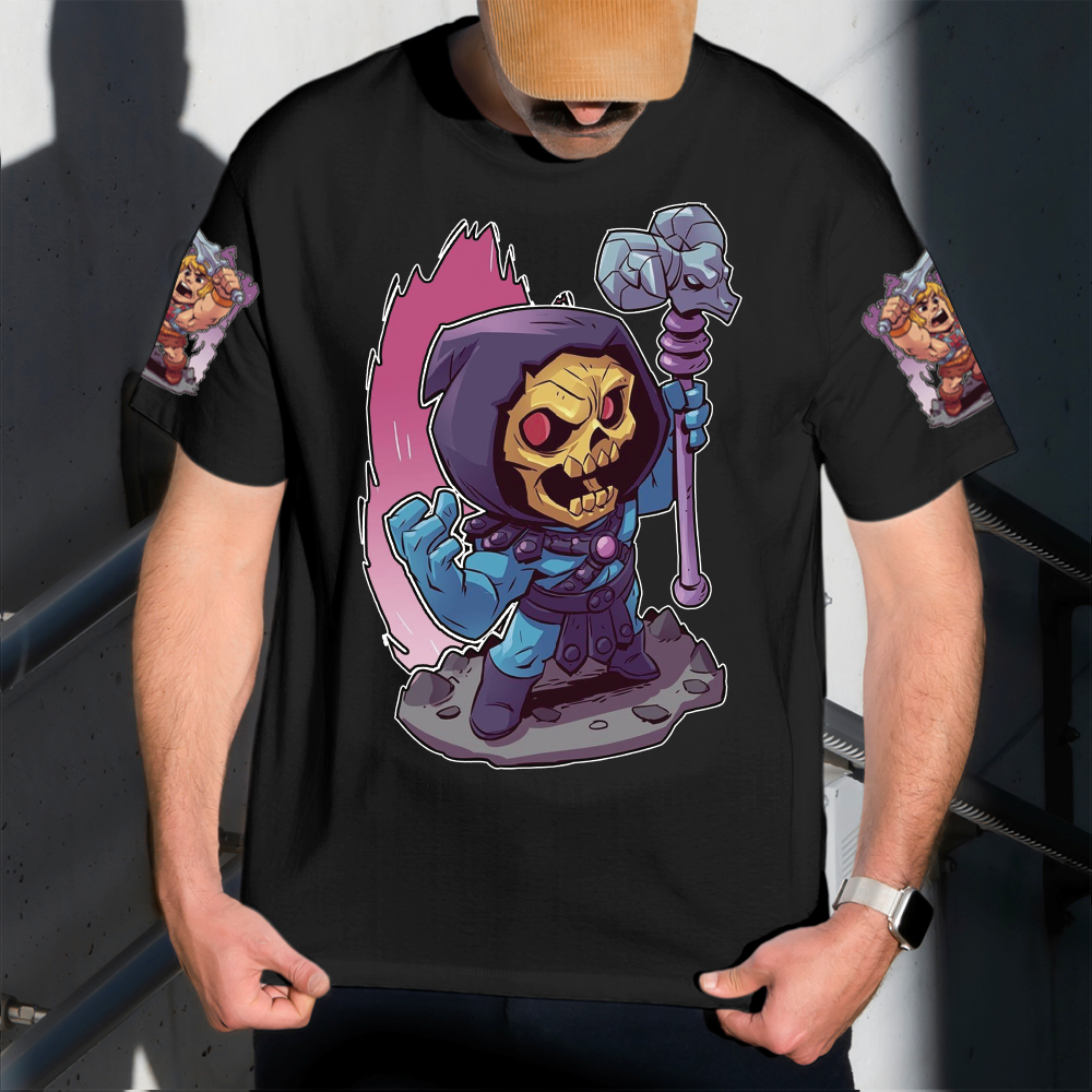 Camiseta Masculina Estampa He-Man Caveira 100% Algodão T-shirt Camisa Blusa Do Tamanho P ao GG