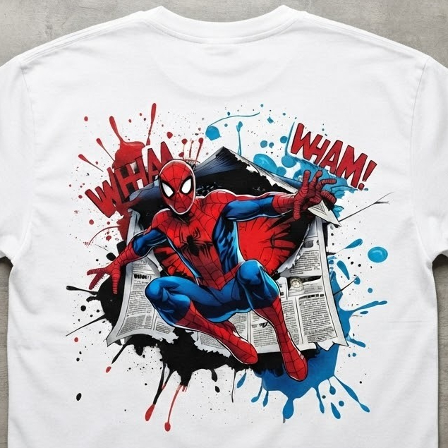Camiseta Spider-Man Estilo Streetwear- ARTE URBANA EM QUADRINHOS