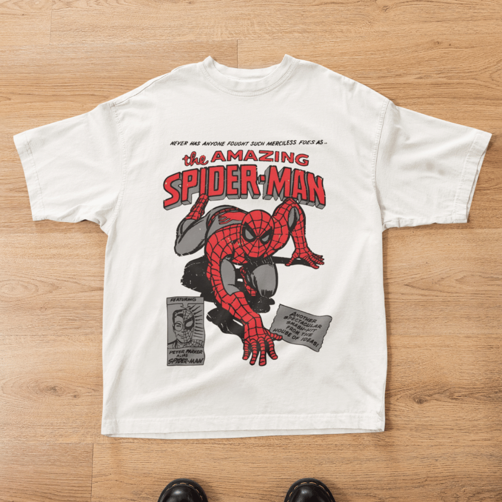 Camiseta Em Algodão Estampada Spider-Man Retrô Quadrinhos Envio Imediato Camisa Unissex