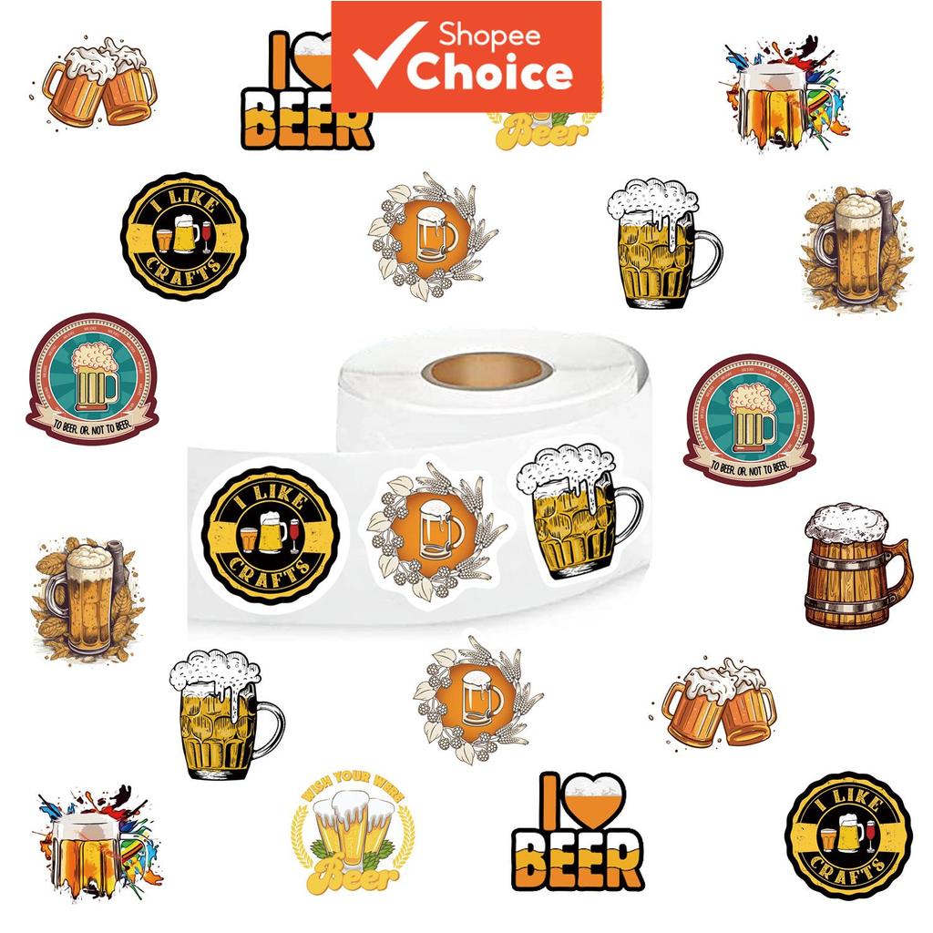Beer Cute Cartoon 2500 unidades Retro Y2K Downtown Romance Estética Adesivo Anime 80s Funny Art Pacote de Adesivos