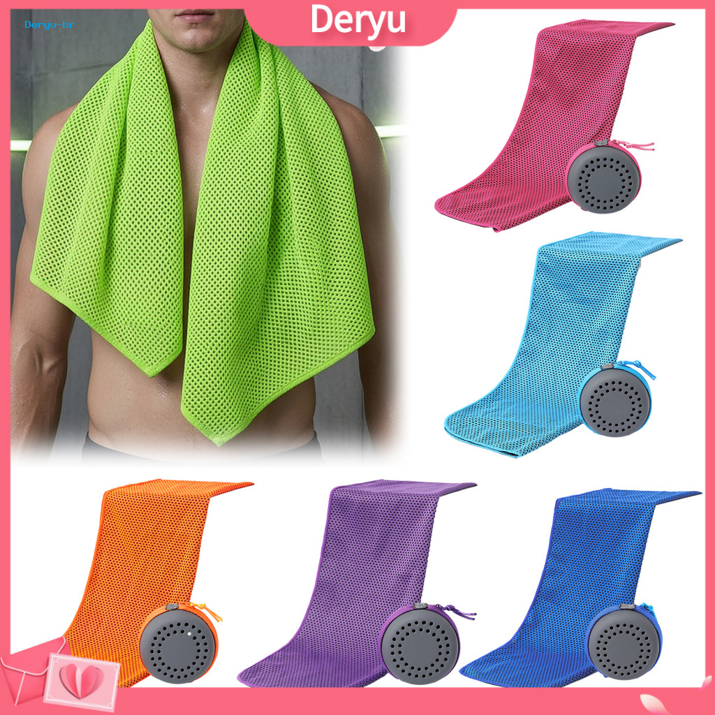 Neck Wrap for Camping Instant Towel for Sports with Round Carry Case – Portable Quick-dry Ice for Face Yoga Gym Runnin