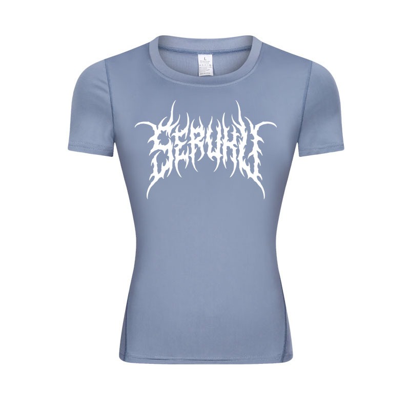 Camiseta De Compressão Yoga Esportiva Feminina De Manga Curta Ginásio De Ginástica De Corrida Respirável Quick Dry