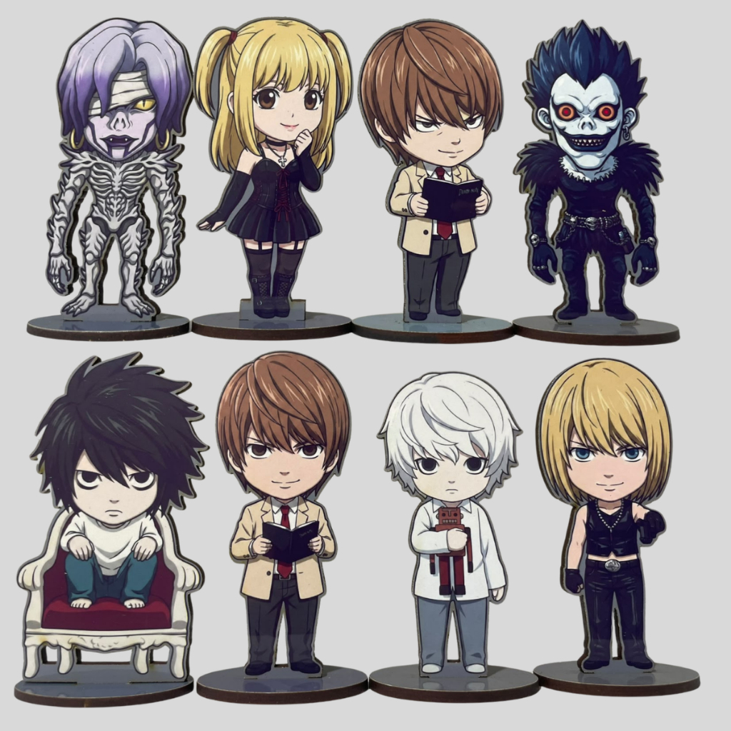Totem Death Note Kira Light Yagami Misa Rem Ryuk Near Mello L Lawliet shinigami caderno decoração anime mangá boneco mdf