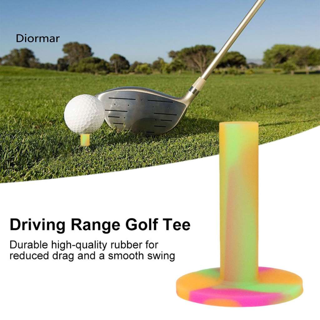 Durable Golf Tee Indoor Outdoor 54/65/70mm Colorful Rubber Tees T-shape Driving Range Practice Ball Holder Training Aid