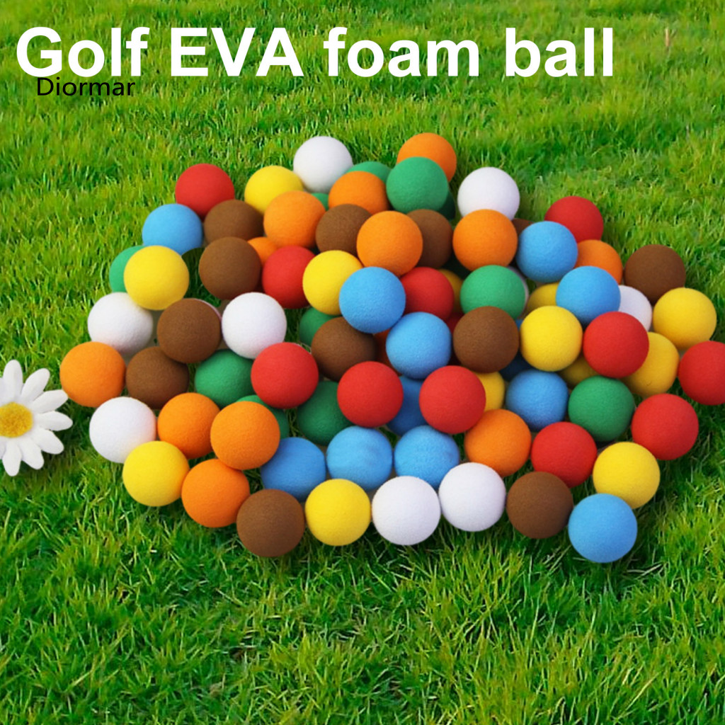 Practice Golf Balls 40pcs Colorful Eva Foam 2.15cm Soft Lightweight for Kids Indoor Outdoor Backyard Training Durable Re