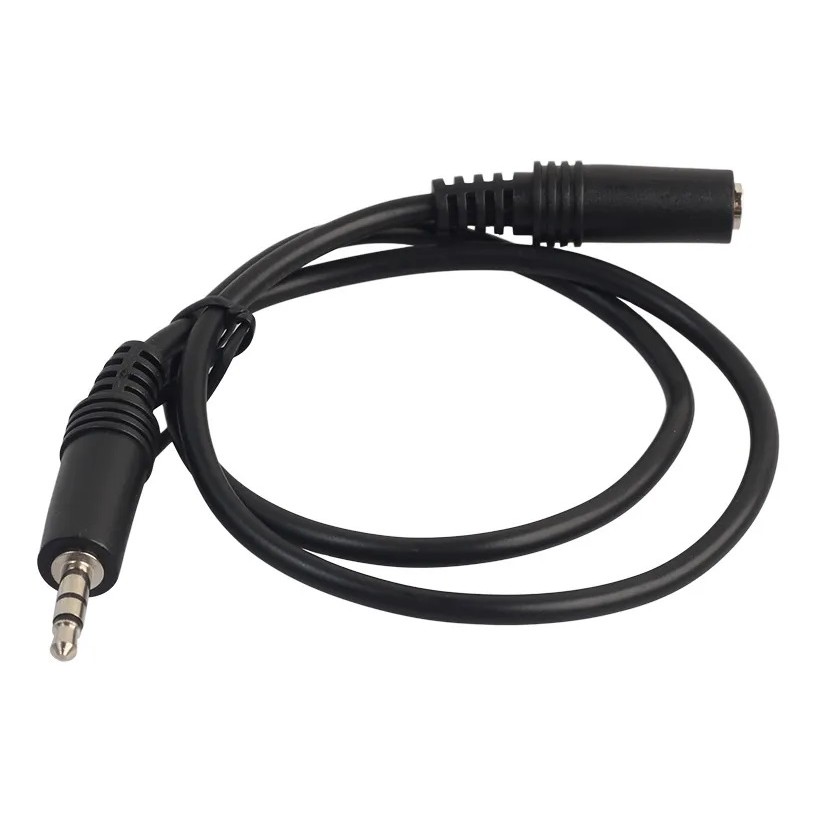 3.5mm Jack Macho Para Fêmea Áudio Estéreo Extensão Aux Cabo