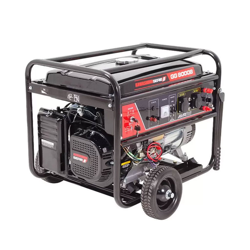 Gerador a Gasolina Motor 4T 15HP 8.000W 6,5KWA Kawashima GG800B 56-70140 Monofásico (110/220V)