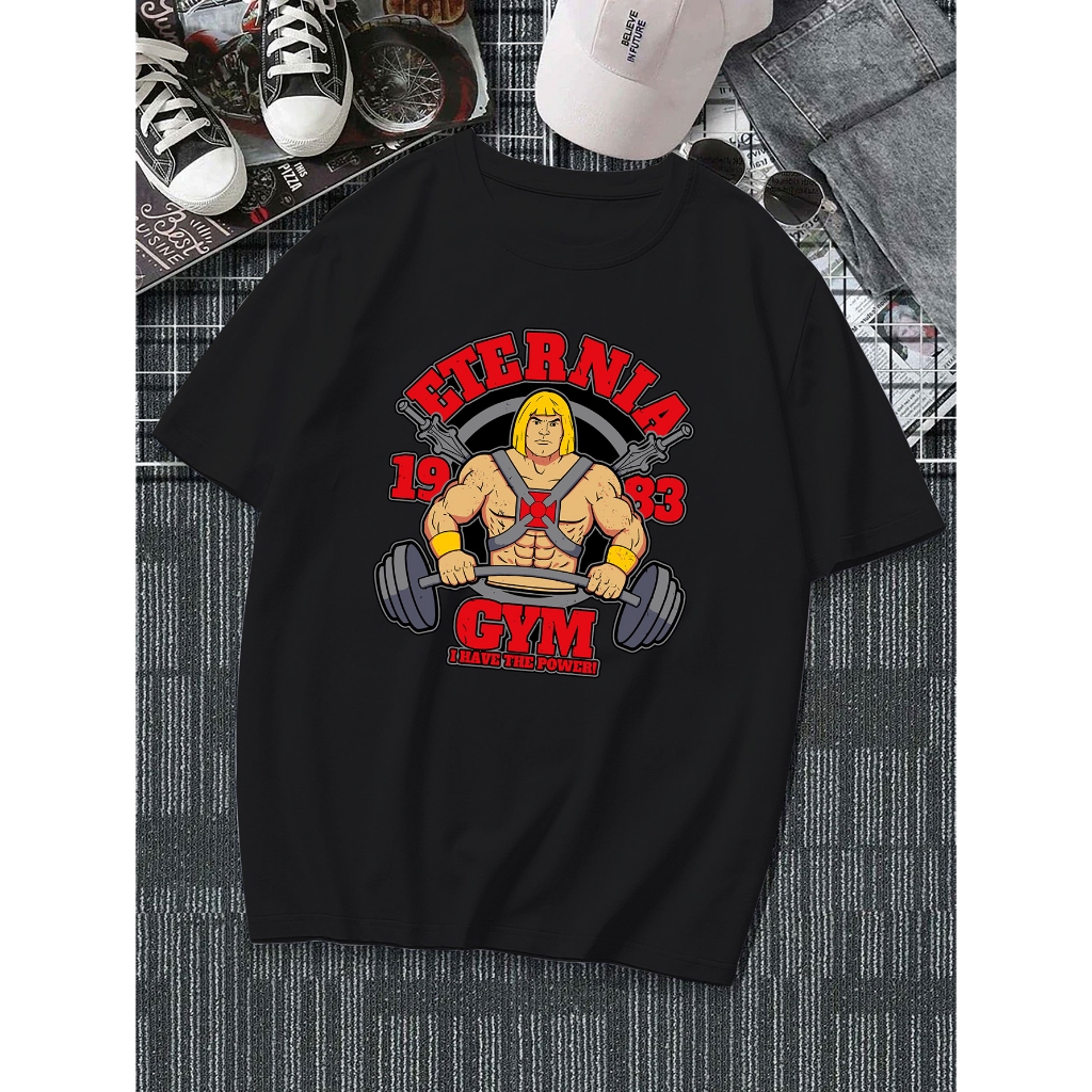 Camiseta Estampada Gym He Man Algodão Unissex