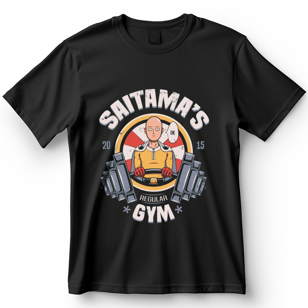 Camiseta One Punch Man Saitama's Gym Academia Blusa Camisa 100% Algodão
