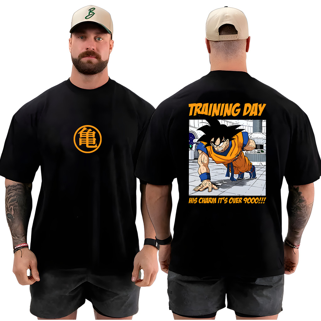 Camiseta Camisa Oversized Top para Academia Musculação Training Day Streetwear 100% Algodão