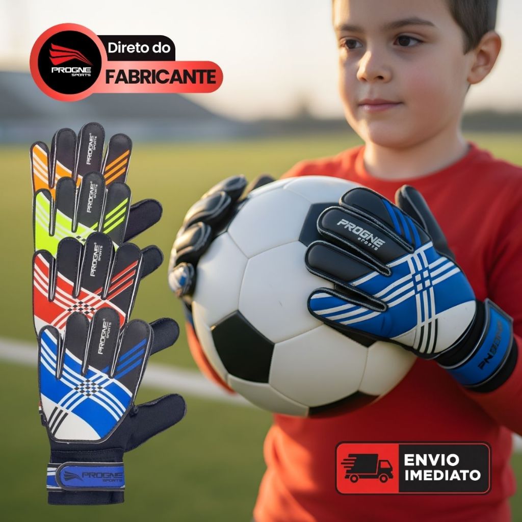 LUVA GOLEIRO BABY TRAINING CAMPO FUTEBOL SOCIETY FUTSAL PROGNE SPORTS