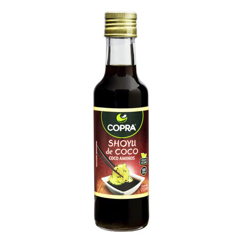 Molho Shoyu De Coco Aminos Copra Sem Glúten Em Frasco 250 Ml