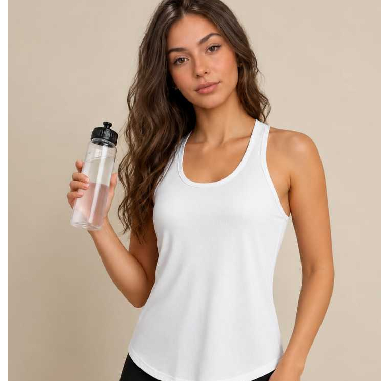 Camiseta Regata Feminina Dry Fit Tapa Bumbum Longa Blusa Leve Academia Treino Fit Fitness Esportiva Corrida Yoga Pilates
