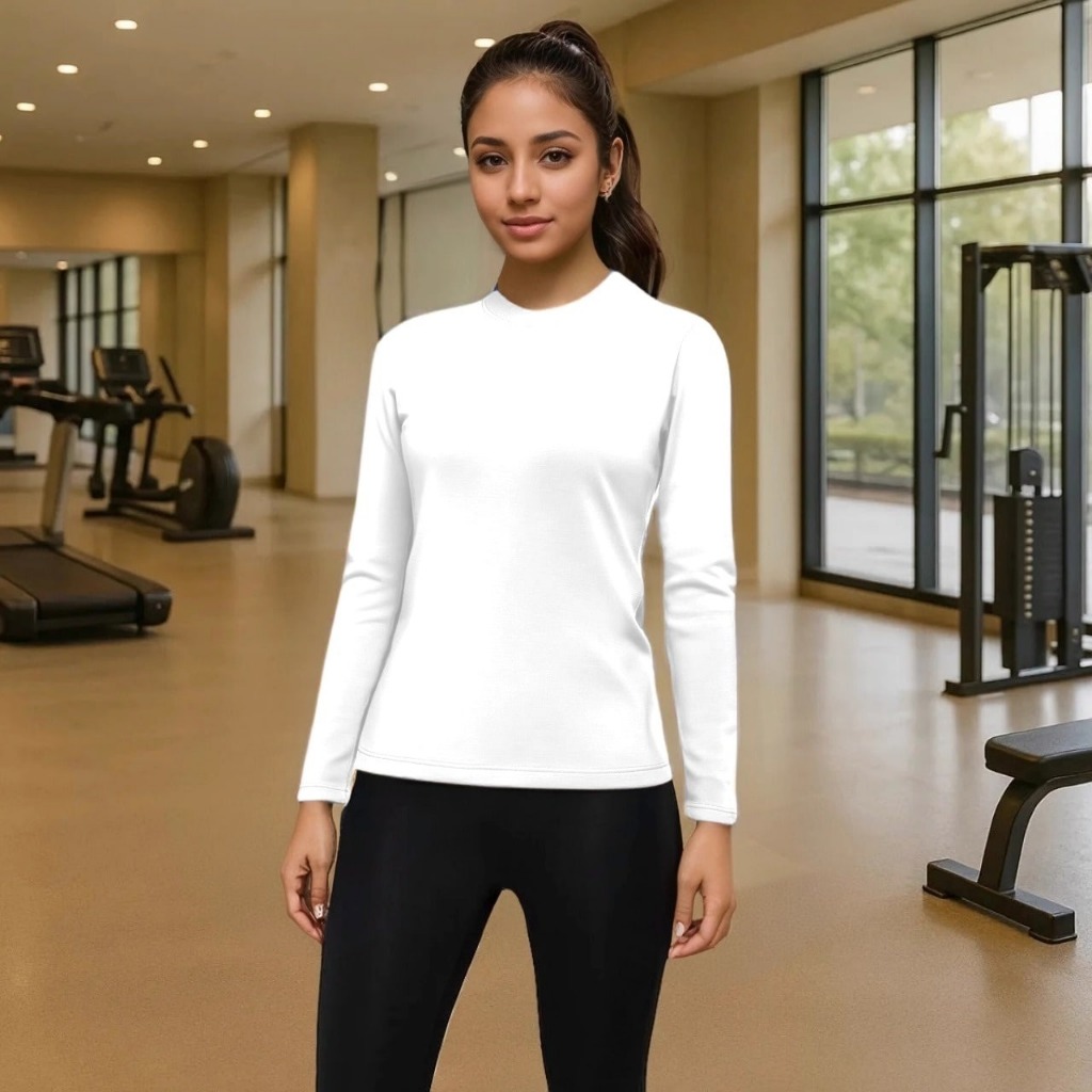 Camisa Blusa Esportiva Dry Fit Feminina Corrida Academia Manga Longa Corrida Yoga Caminhada