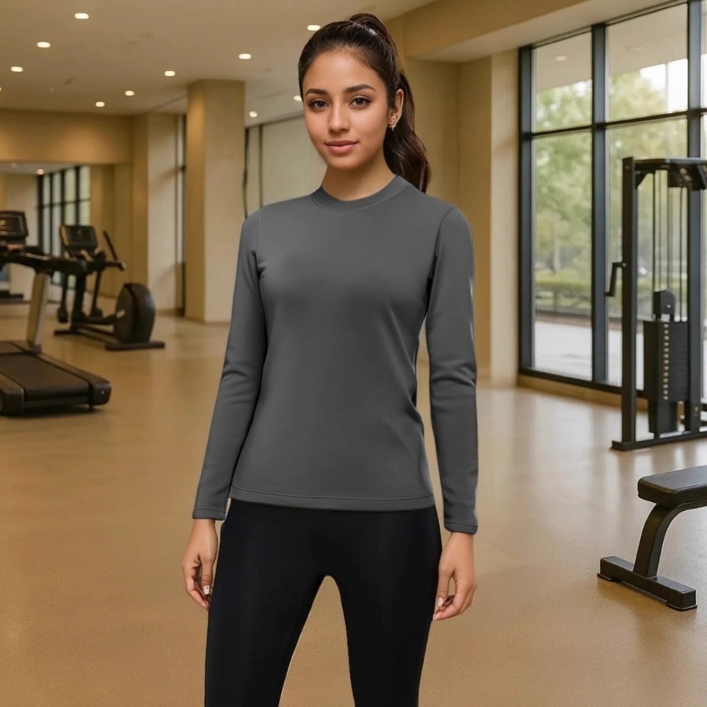 Camiseta Feminina Dry Fit Manga Longa Excelente para Pratica De Esporte Corrida Yoga Caminhada