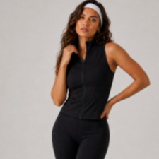 Regata Feminina Academia Dry Fit Suplex Colete Yoga Ziper Corrida Esportiva Beach Tennis Vôlei Pilates Crossfit  Muscula