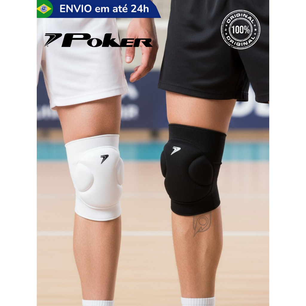 Joelheira Vôlei Voleibol Unissex Premium Profissional Original Top Compressão Elástica Power Pro