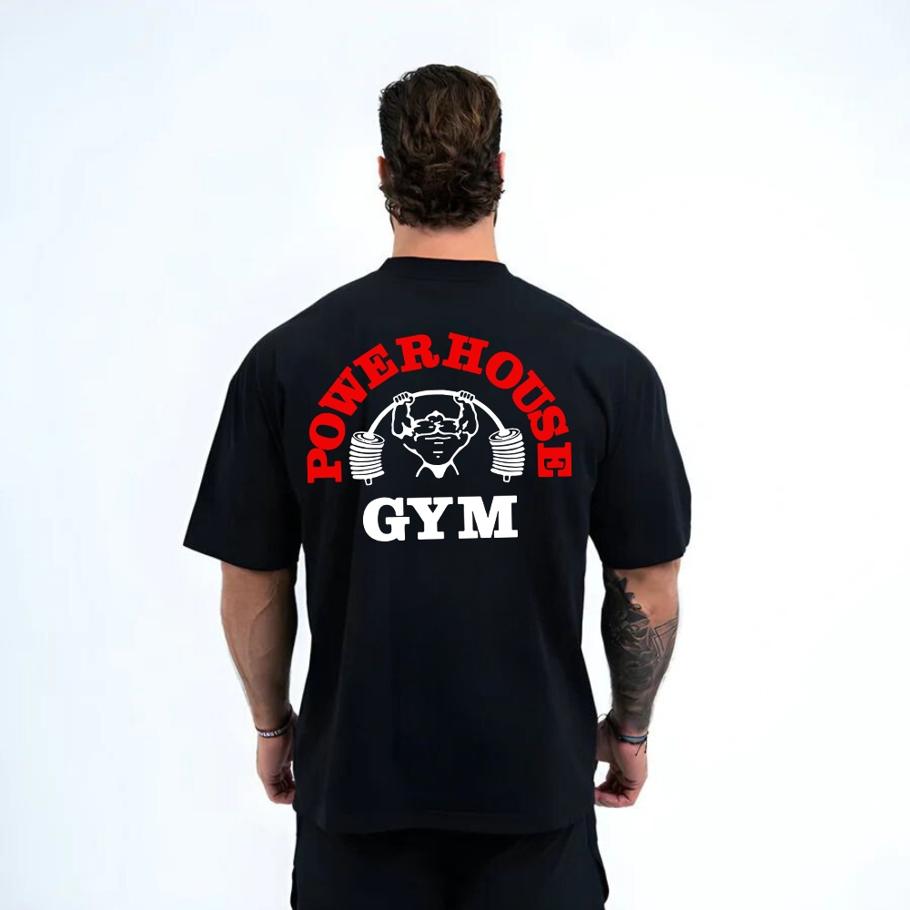 Camiseta Oversized Casual Manga Longa Verão Power House Gym Academia Maromba Unissex Premium