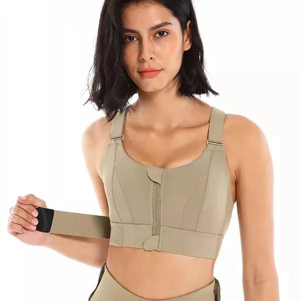 Soutien Esportivo Feminino Tights Top Harvest Yoga Colete Com Zíper Dianteiro Mais Alça De Ombro Ajustável À Prova De Choque Ginásio Fitness