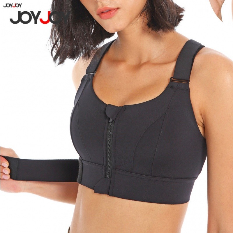 Joyjoy Top Alta Sustentação/ Soutien Esportivos / Top Alto Impacto/ Sutiã academia；Crop Top Yoga Colete Frontal Com