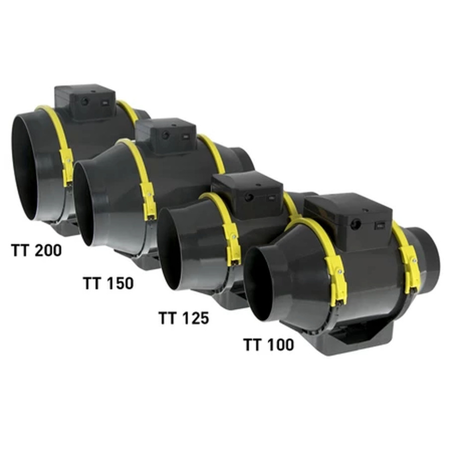 Exaustor Para Grow Cultivo Indoor Garden HighPro TT Extractor Fan Varios Tamanhos 100mm, 125mm, 150mm, 200mm