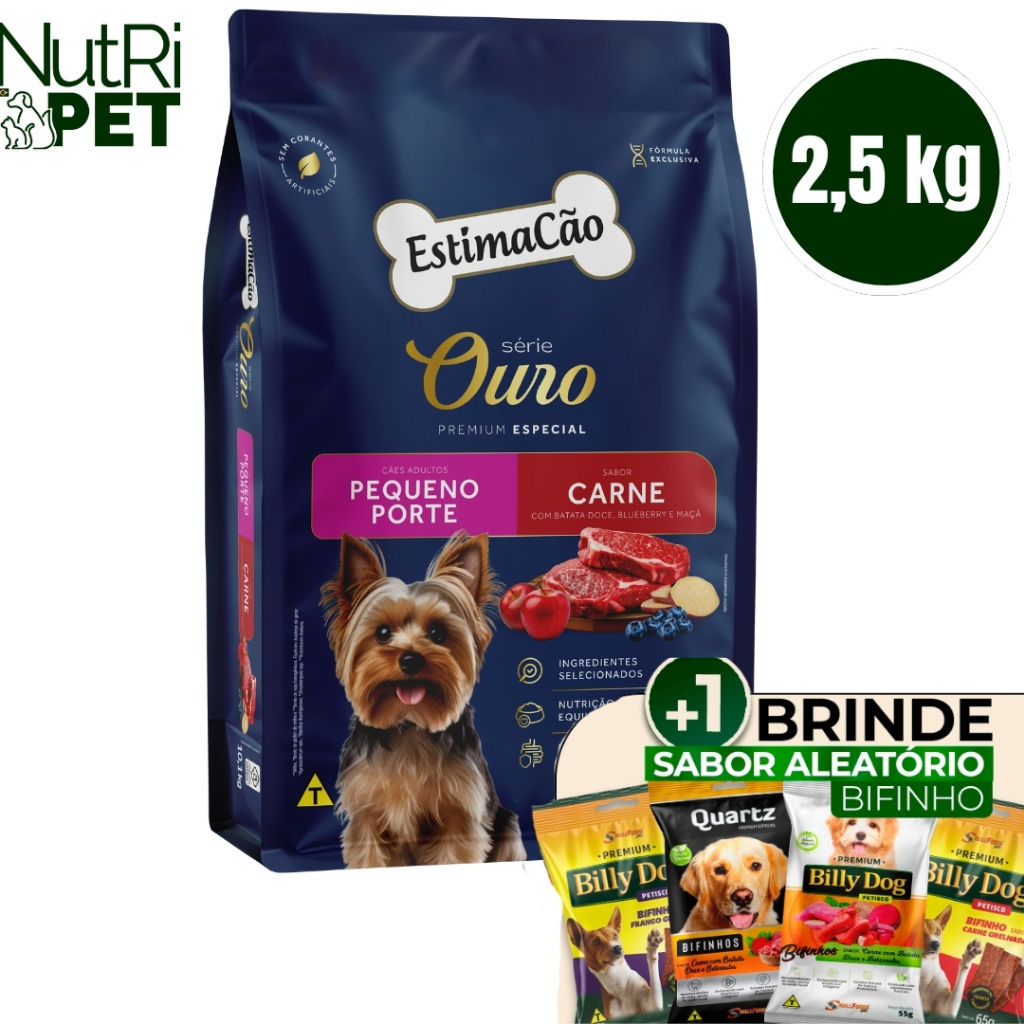 Ração Cães Estimacão Ouro Pequeno Porte 2,5kg