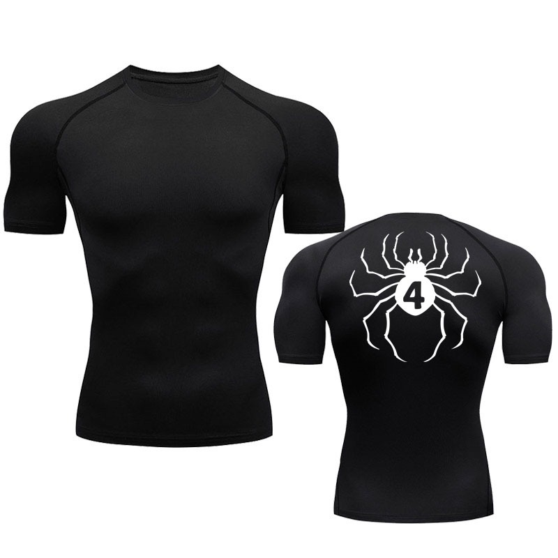 Batman 4 Short Sleeve Compression Shirt Men's Gym T-shirt Quick Dry Sports Top New Style