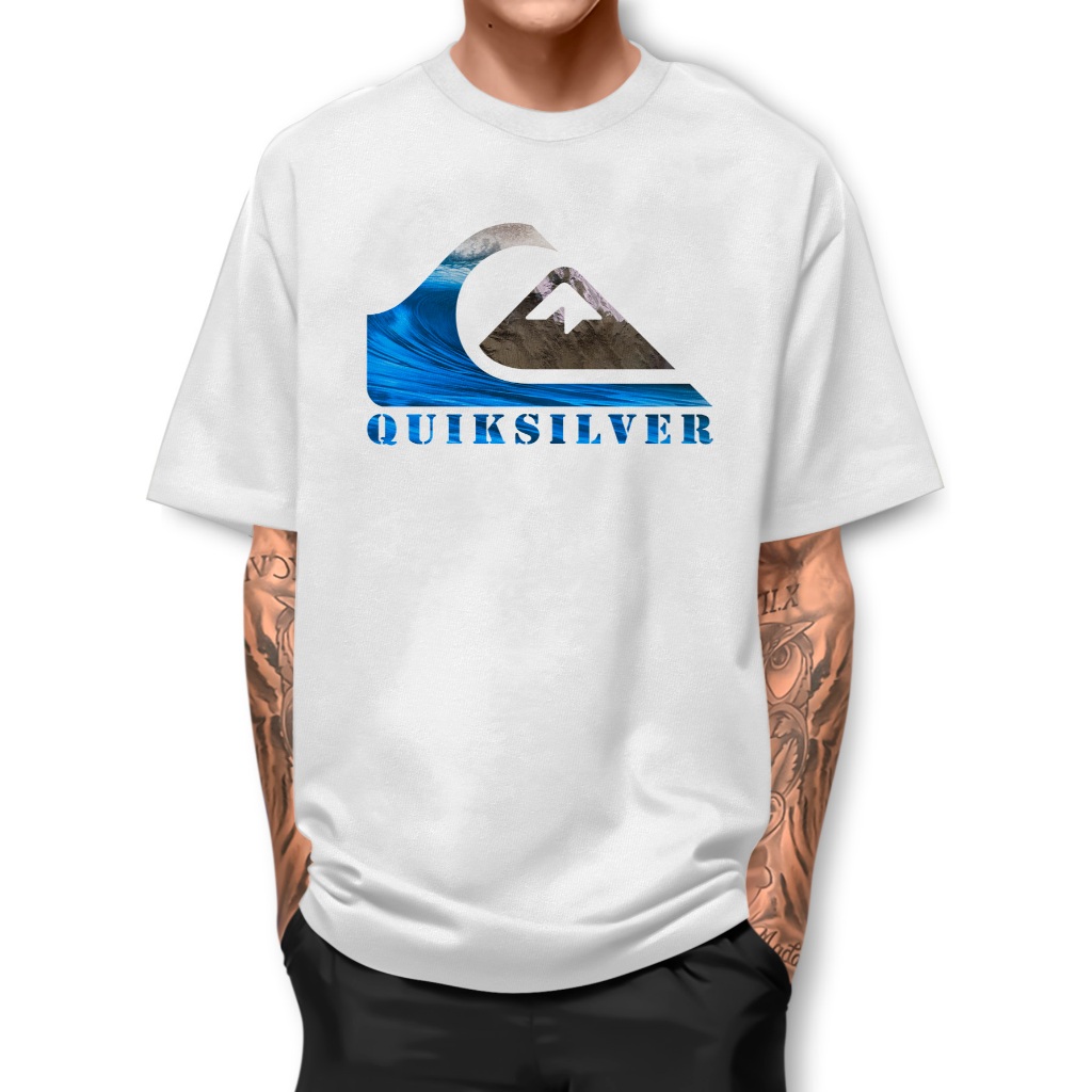 Camiseta QUICK MONTANHA Camisa estilo casual Manga Curta fio 30.1