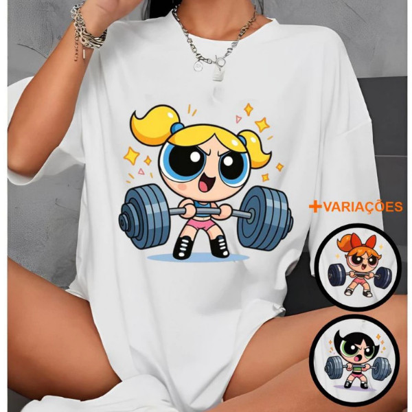 Camiseta Tshirt 100%Algodão Academia Fitness Gym Treino Musculação Feminina Meninas 3.0 Premium Gym Fit Blusão