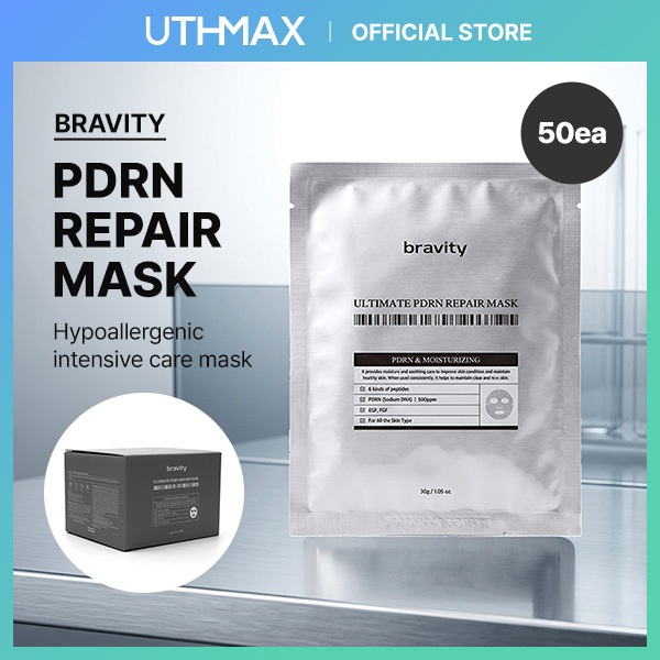 [BRAVITY Oficial] Máscara Reparadora Ultimate PDRN 50 Folhas
