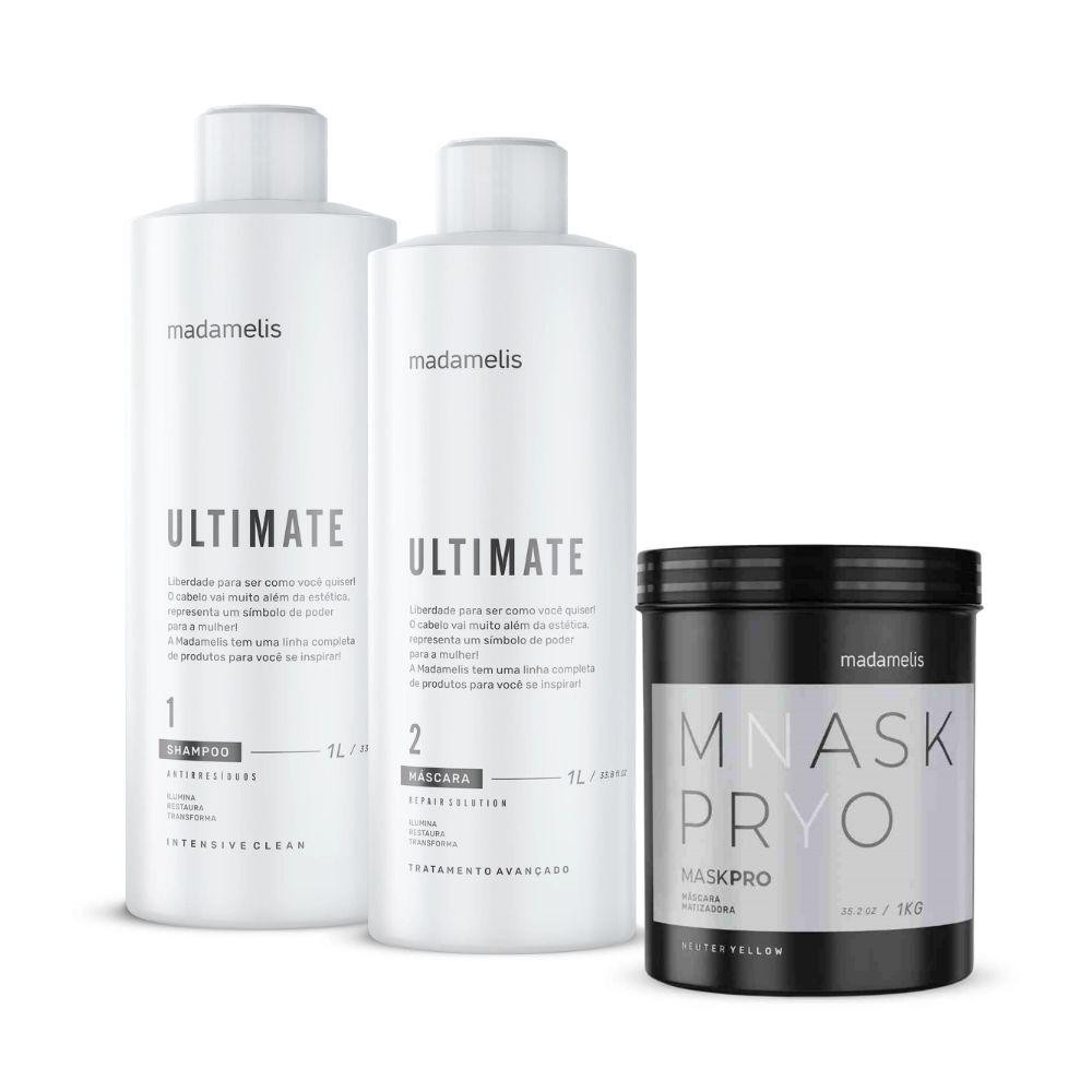 Madamelis Ultimate Escova Progressiva Duo + Máscara Matizadora Pro Neuter Yellow