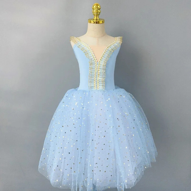 Vestido De Balé Infantil Moda Roupas De Palco Verão Ballet Desempenho Traje Gilrs Bailarina Vestidos Dancewear Outfit No
