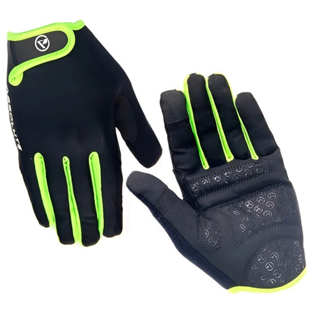 Luva Ciclismo Absolute Outfit Nero DL Preta Verde GGG Touch Screen