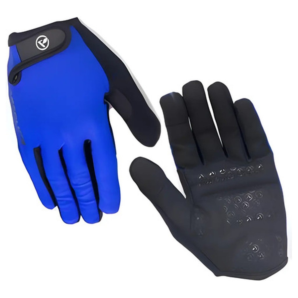 Luva Ciclismo Absolute Outfit Nero DL Azul GGG MTB Gel Dedo Longo Poliuretano