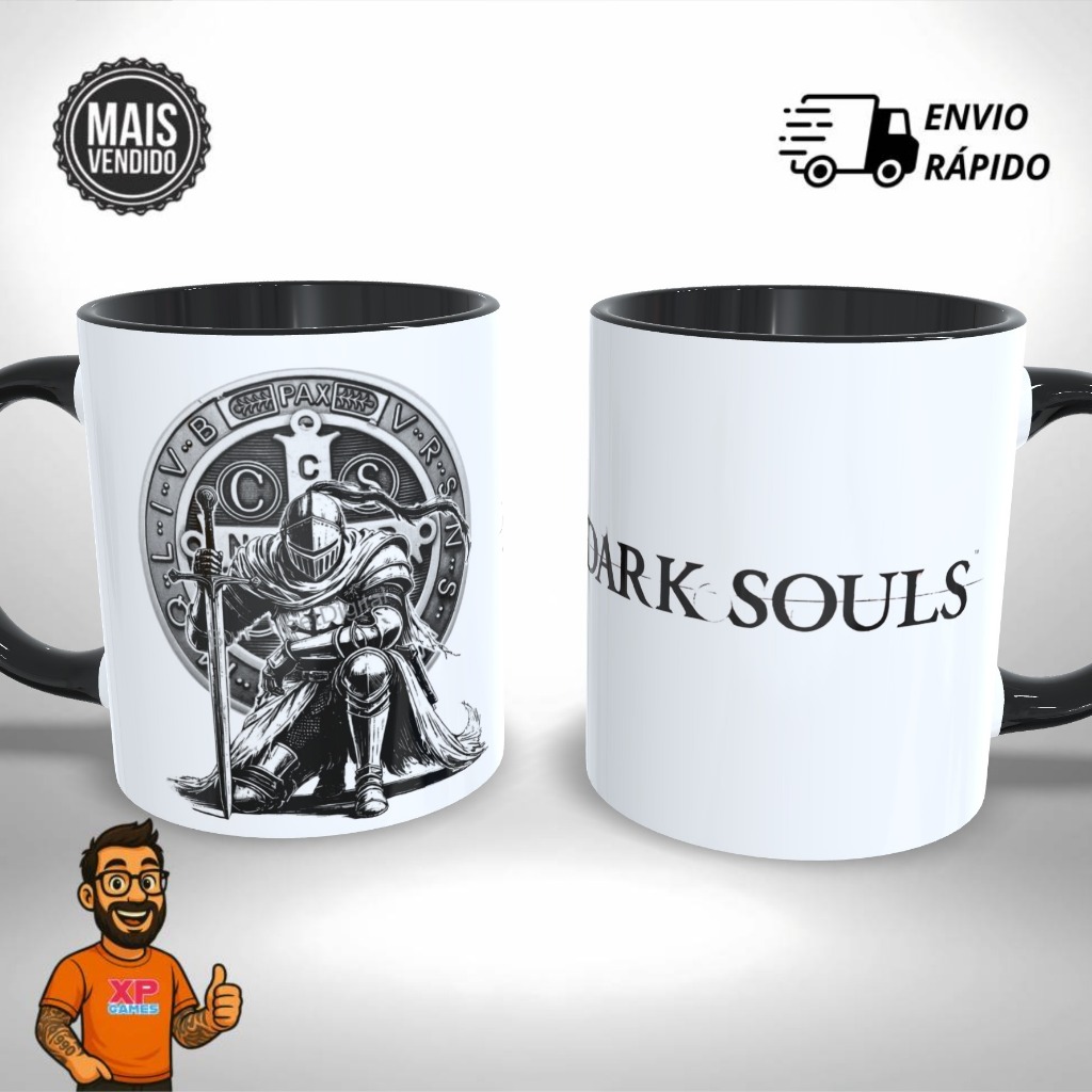 Caneca Personalizada Dark Souls Gamer Presente Único e Criativo