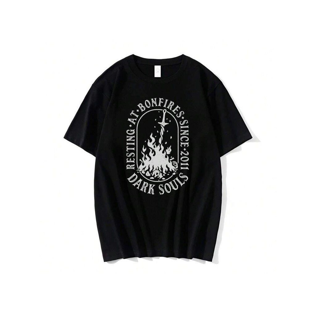 Camiseta Jogo VIdeo Game Eletronico Dark Souls Bonfire Fogueira Unissex Top Premium Basica e Oversized