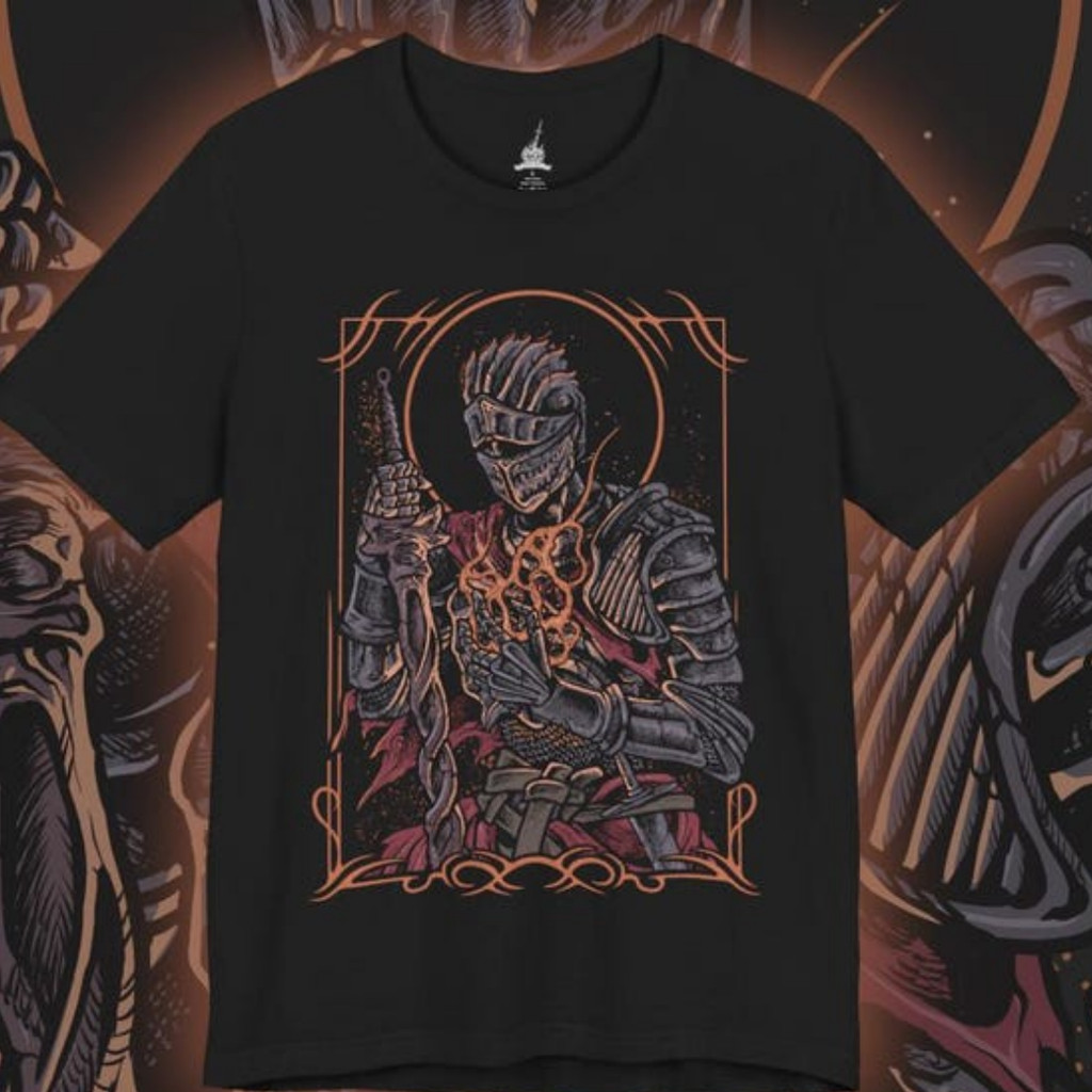 Camiseta Masculina Feminina Frente Estampa Ashen One Dark Souls T-shirt Unissex Gamer Streetwear