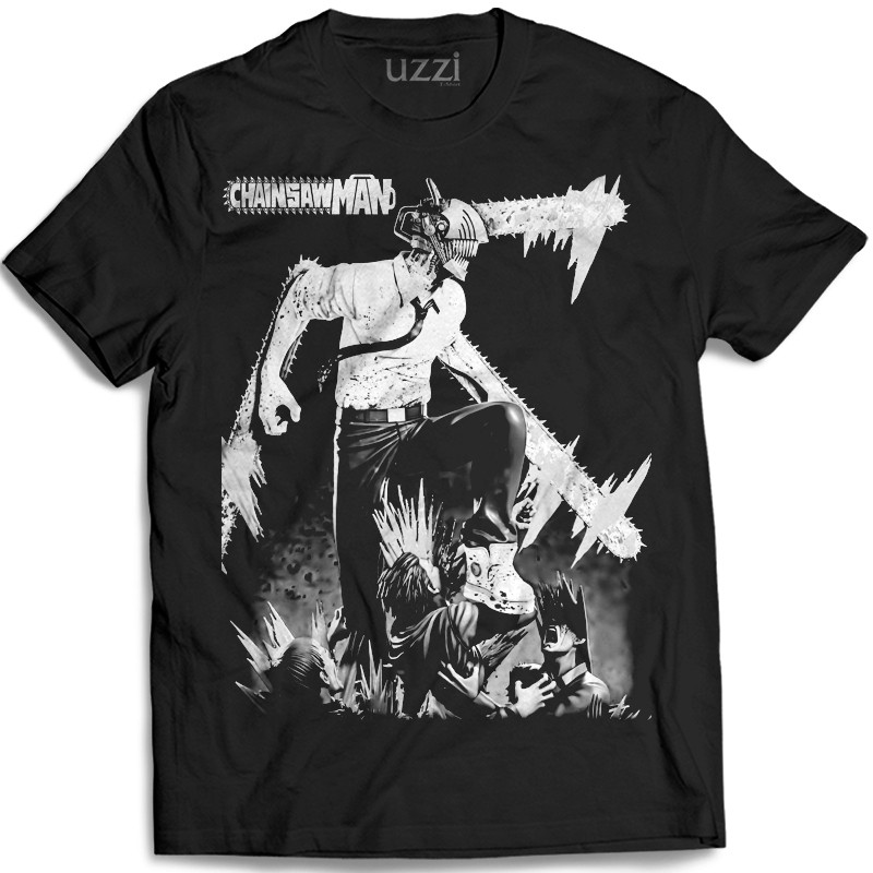 Camiseta Estampa De Anime Chainsaw Man Denji - Camisa de Malha 100% Algodão - Envio Imediato - Polar Clothing Store