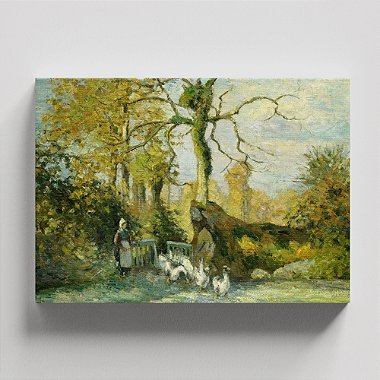 Quadro Canvas The Goose Girl at Montfoucault, White Frost Borda Infinita 40x60cm