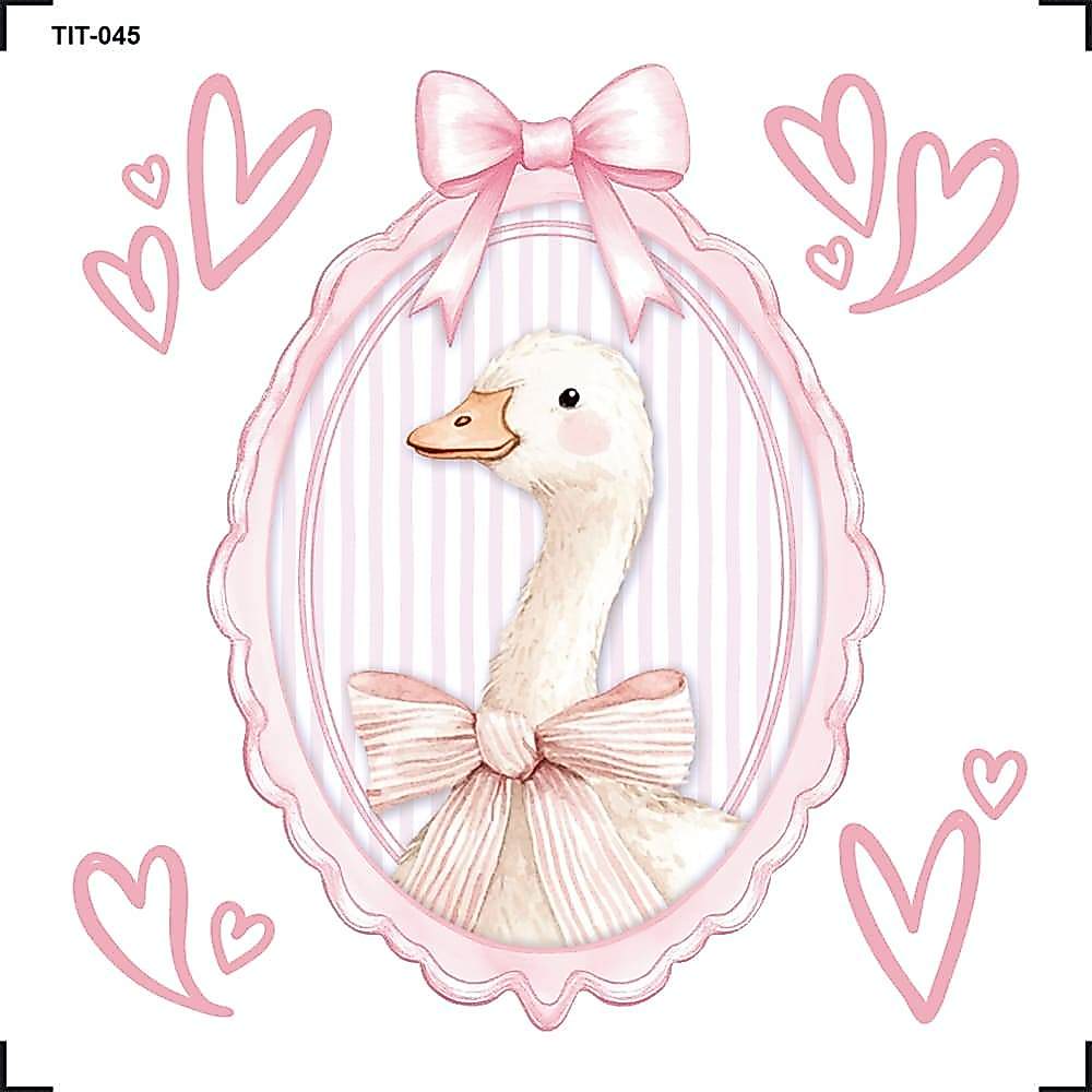 Transfer de Imagem Litoarte 8x8cm TIT-045 Goose Pink