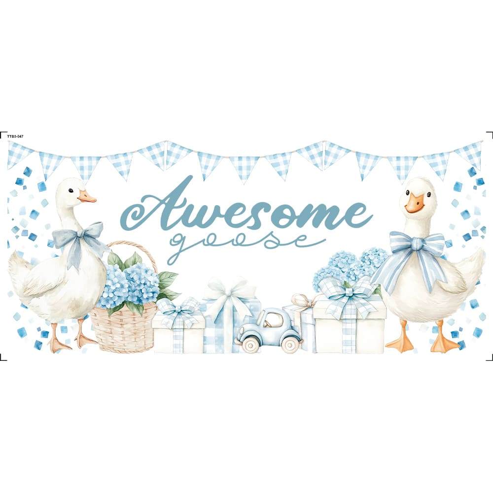 Transfer Têxtil Litoarte 27,5x12,8cm TTB5-047 Barrado Awesome Goose Blue