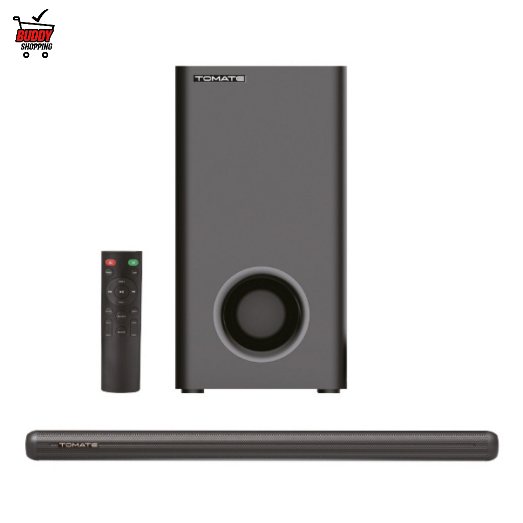 Caixa de Som Soundbar Tomate MTS-2037 com Subwoofer 3.1 Bluetooth USB ARC Óptico