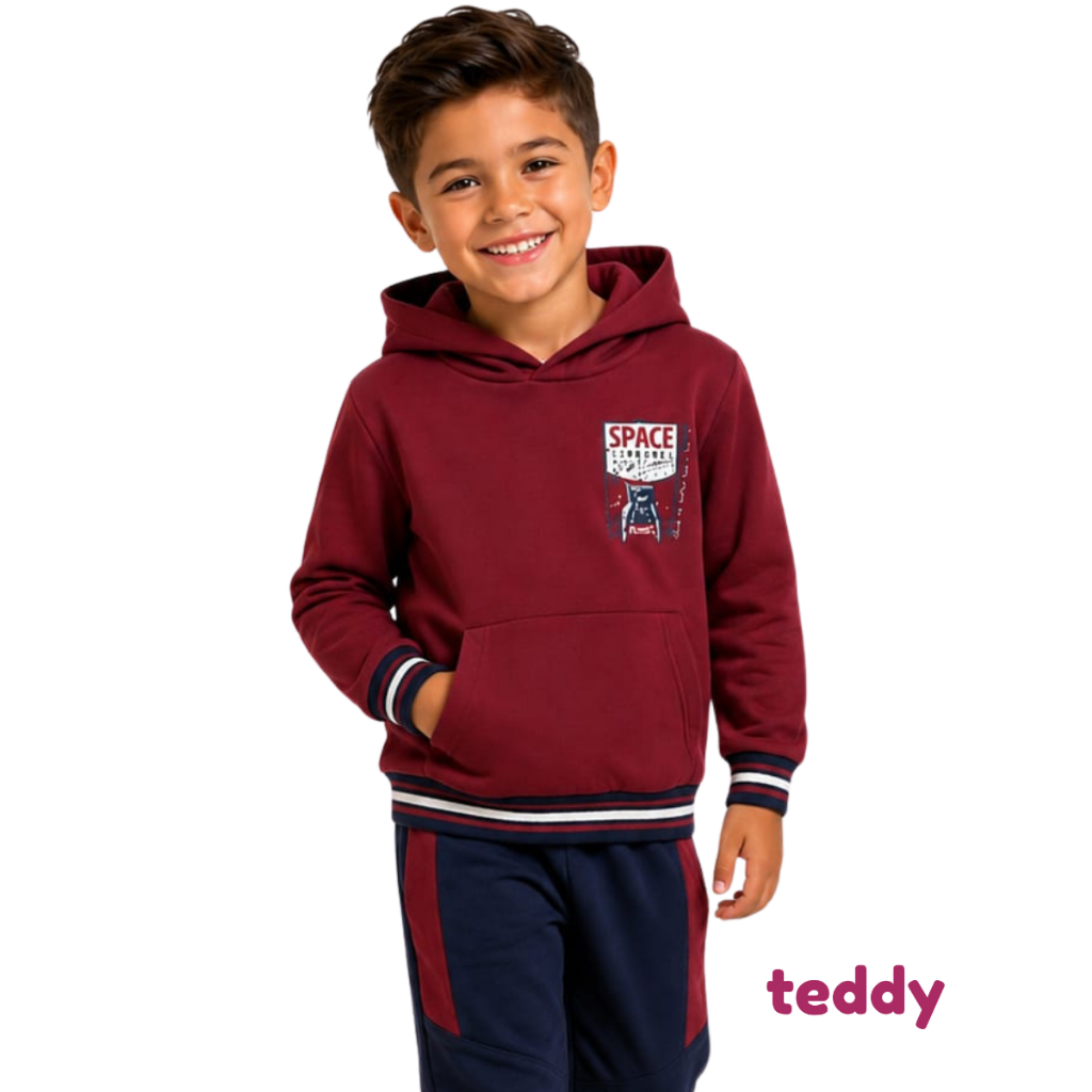 Conjunto infantil  moletom flanelado menino Teddy tamanhos 4 ao 8  18699
