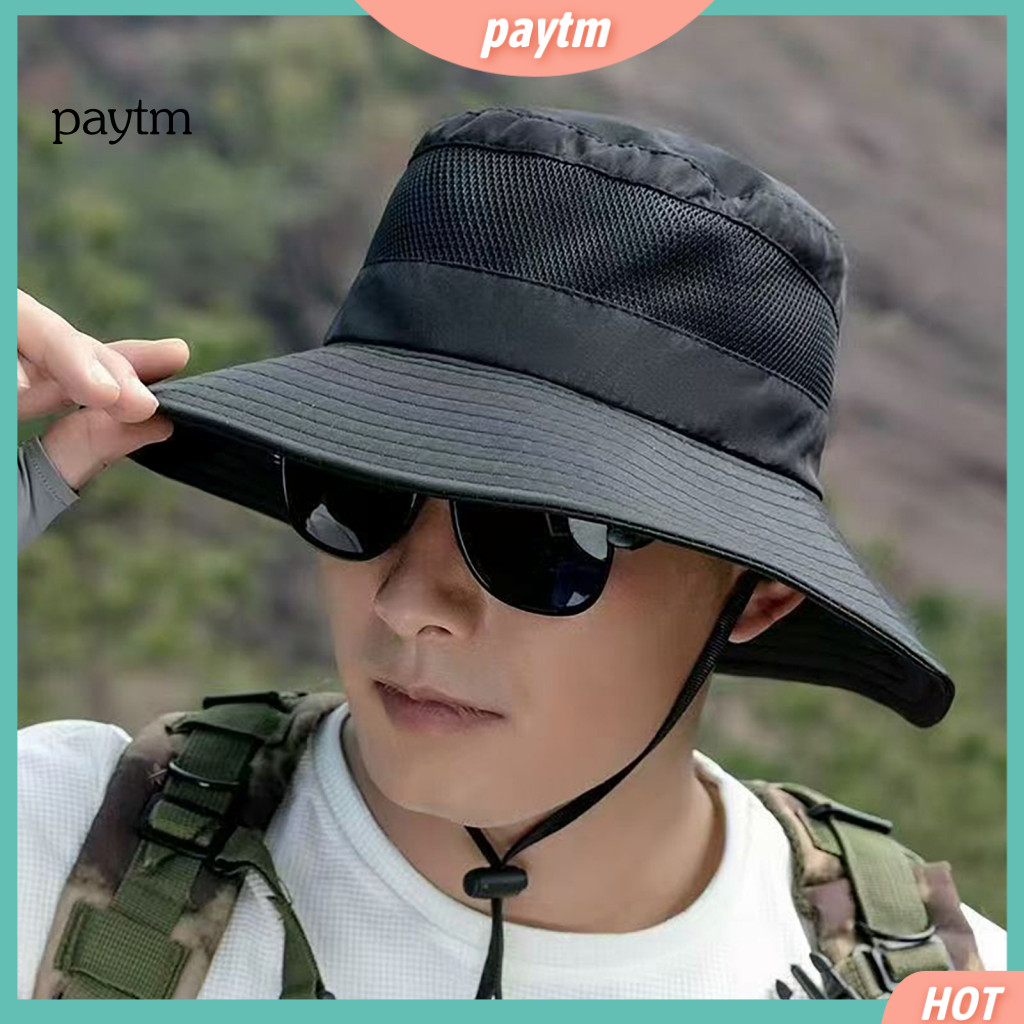 Quick Dry Outdoor Hat Lightweight Running Cap Men’s Uv Protection Sun – Wide Brim Bucket Breathable Quick-dry Foldab